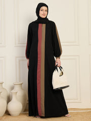 Abaya/Burqa with Black Georgette Hijab