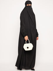 Black One Piece Free Size Jilbab for Women