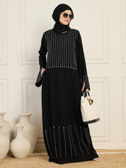 Handwork Luxury Abaya With Black Hijab