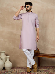 Cotton Kurta and White Pajama Set for Men