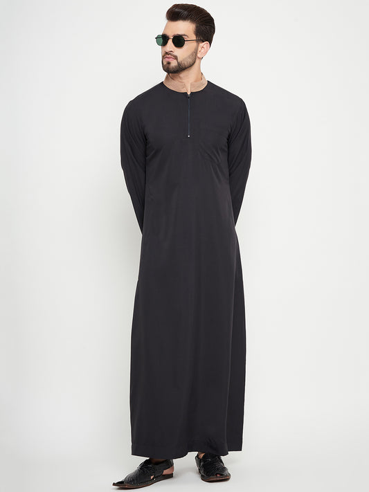 Black Thobe/Jubba for Men