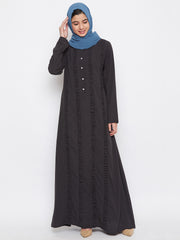 Grey Georgette Solid Hijab Stole For Women