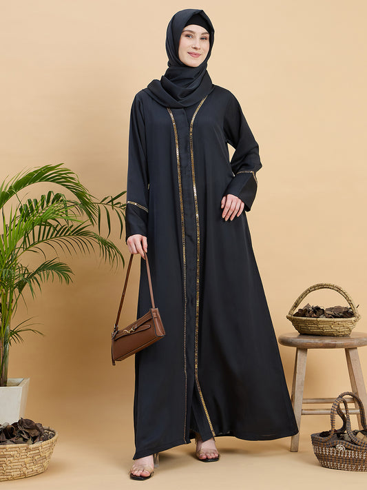 Modest luxury Abaya Burqa with Matching Hijab