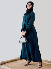 Women Abaya/Burqa with Black Georgette Hijab