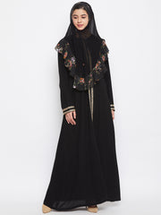 Women Black Georgette Khimar Hijab