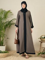 Aline Abaya/Burqa with Black Georgette Hijab