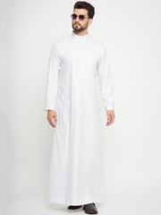 White Plain Arab Thobe/Jubba for Men