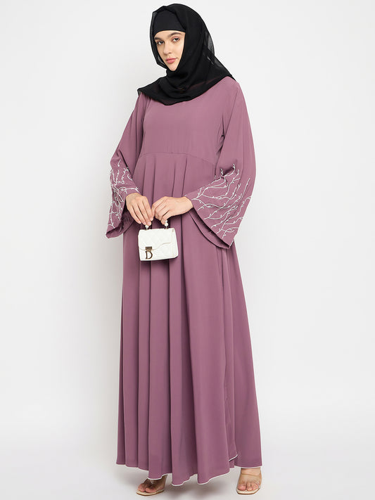 Handwork Abaya with Black Hijab for Women