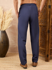 Blue Solid Mens Pajama