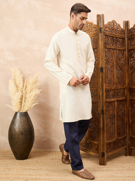 Blue Solid Mens Pajama