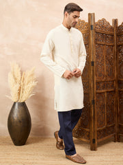 Blue Solid Mens Pajama