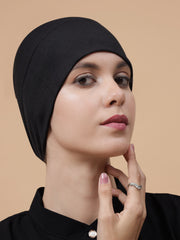 Black Hijab Cap