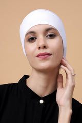 White Hijab Cap