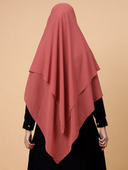 2-Layer Diamond Georgette Rust Khimar Prayer Hijab for Women