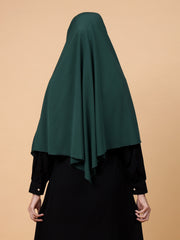 Single-Layer Green Khimar Prayer Hijab for Women