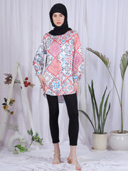 Satin Front Open Modest Shirt