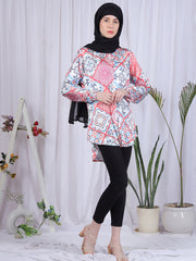 Satin Front Open Modest Shirt