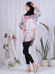 Satin Front Open Modest Shirt
