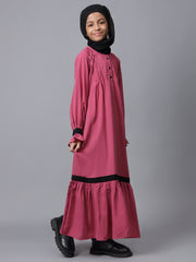 Modest Pink Abaya for Kids Girls