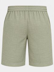Sage Green Natural Linen Shorts for Men