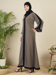 Aline Abaya/Burqa with Black Georgette Hijab