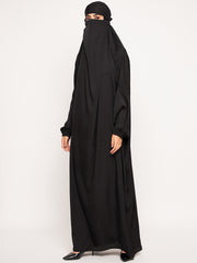 Black One Piece Free Size Jilbab for Women