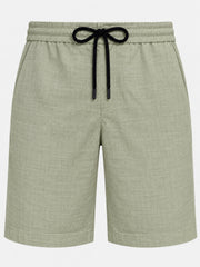 Sage Green Natural Linen Shorts for Men