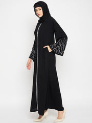 Handwork Abaya for Women with Black Hijab