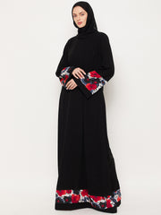 Abaya/Burqa for Women with Black Georgette Hijab