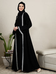 2 Piece Shrug Set Abaya with Black Scarf