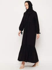 Abaya for Women with Black Georgette Scarf
