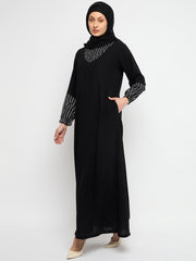 Aline Abaya with Black Georgette Scarf