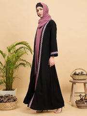 Modest Lace Abaya Burqa with Matching Hijab for Women
