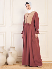 Abaya/Burqa with White Georgette Hijab