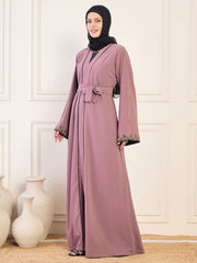 Handwork Abaya with Black Hijab