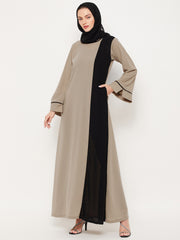 A-Line Abaya Dress with Black Georgette Hijab