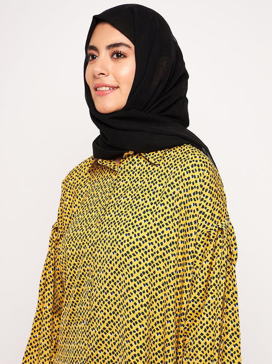 Black Solid Casual Use Georgette Hijab Stole for Women