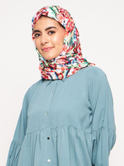 Multicolor Floral Printed Women Hijab Stole