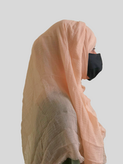 Beige Cotton Crinkle Hijab for Women