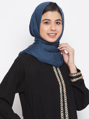 Grey Solid Rayon Hijab Stole For Women