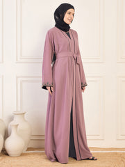 Handwork Abaya with Black Hijab