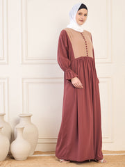 Abaya/Burqa with White Georgette Hijab