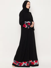 Abaya/Burqa for Women with Black Georgette Hijab
