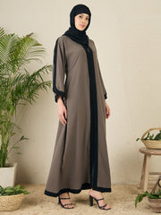 Aline Abaya/Burqa with Black Georgette Hijab
