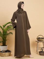 Modest Front Open Oat Dubai Abaya Burqa with Matching Hijab