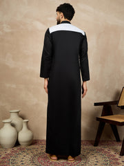 Black Arabic Cotton Thobe for Men