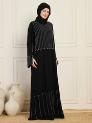 Handwork Luxury Abaya With Black Hijab