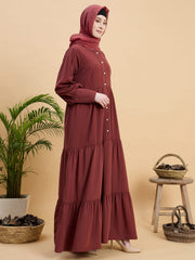 Modest Rust Abaya Burqa with Matching Hijab