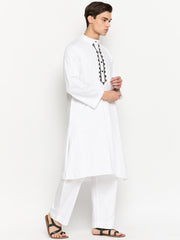 White Kurta Pajama Set for Men