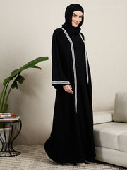 2 Piece Shrug Set Abaya with Black Scarf